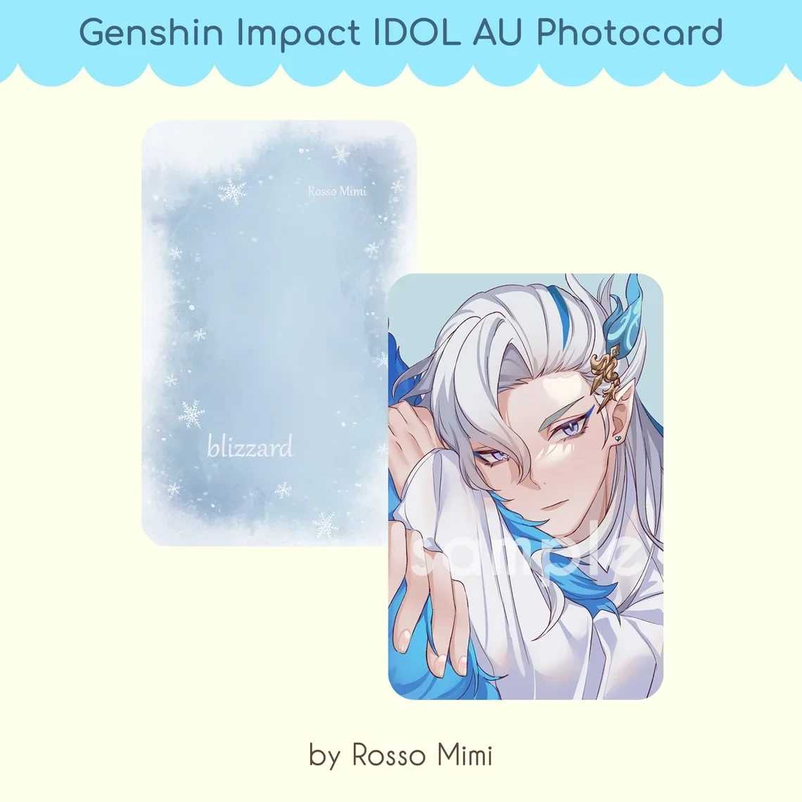 Genshin Impact Idol AU Photocard Poca